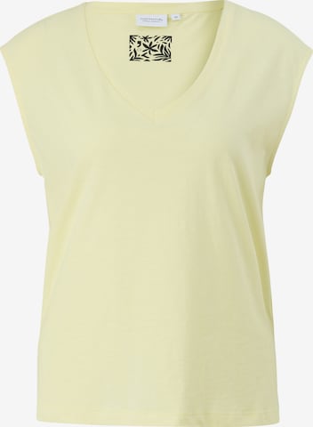 comma casual identity T-shirt i gul: framsida