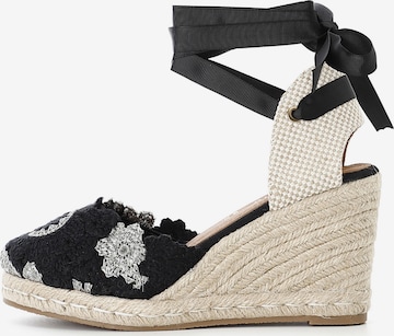 Sandalo di CAFè NOIR in nero: frontale