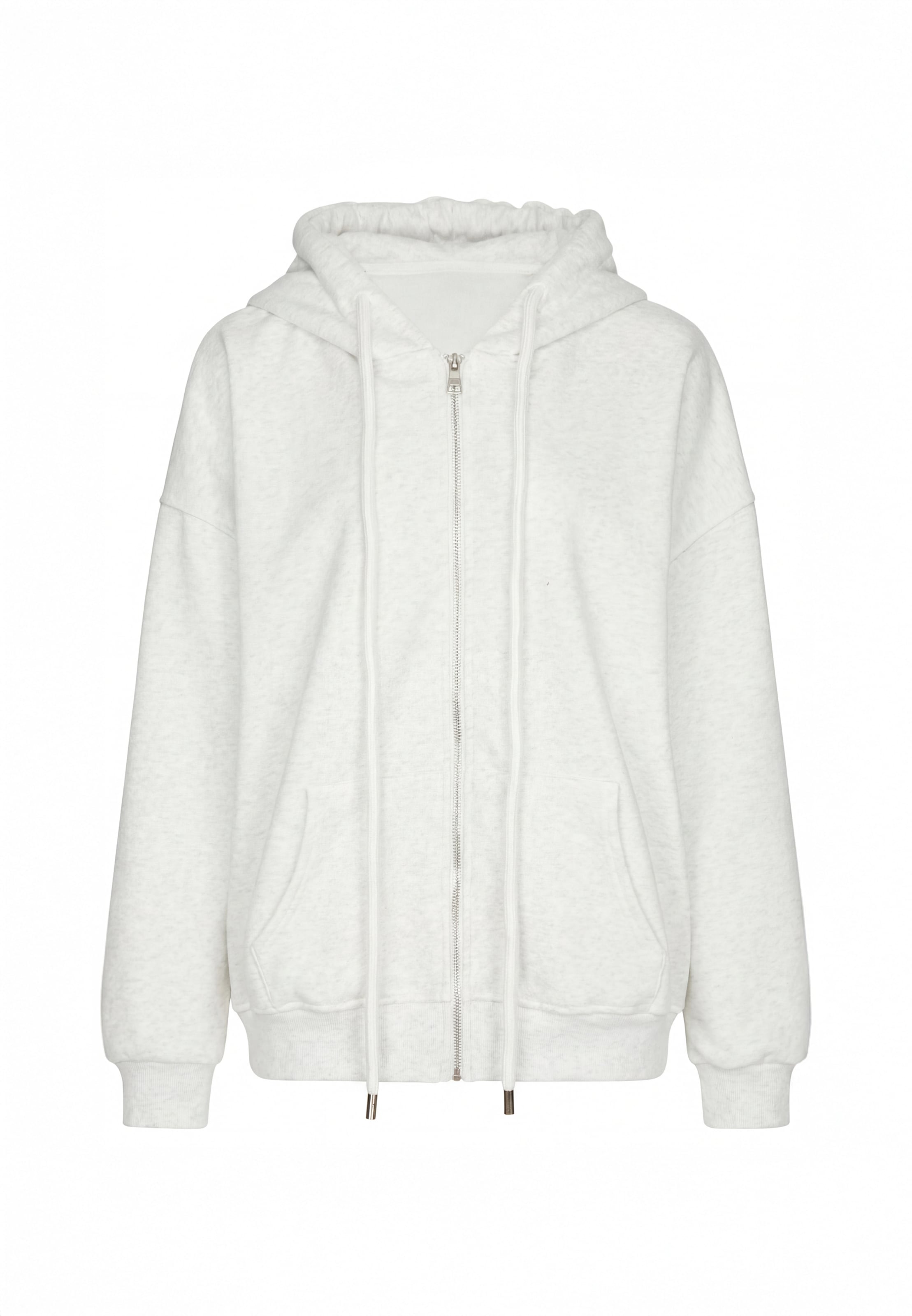 MYMO - Sudadera con cremallera en blanco: frente
