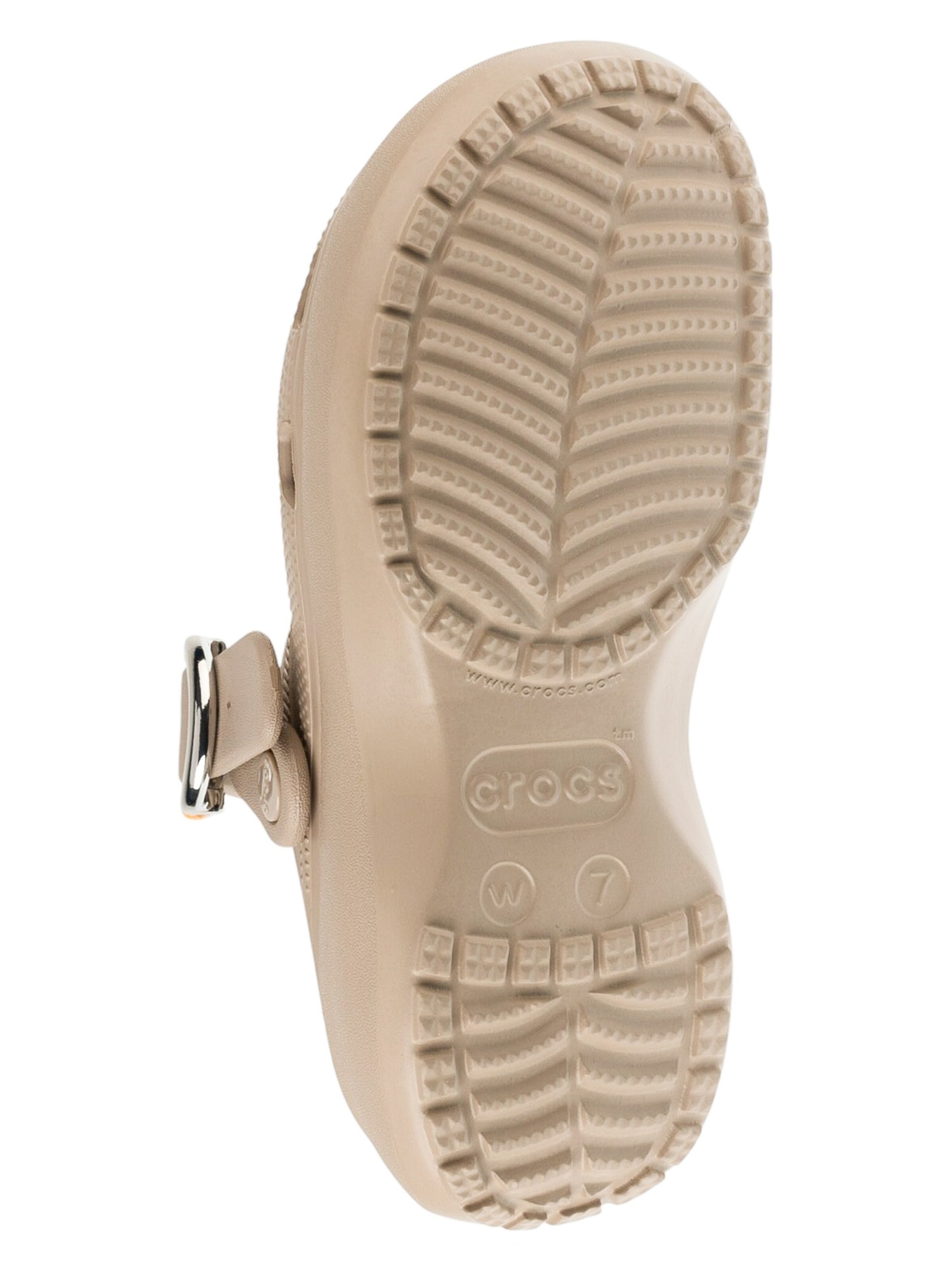 Crocs Clogs 'Classic Platform Dipped Buckle Clog' in Beige