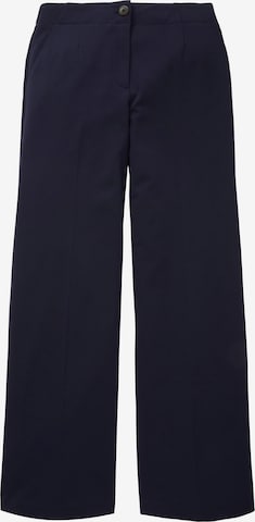 TOM TAILOR Wide leg Pleated Pants 'Lea' in Blue: front