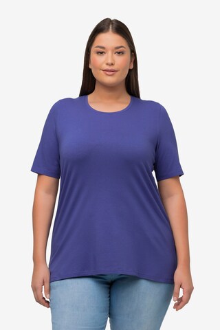 T-shirt Ulla Popken en bleu : devant