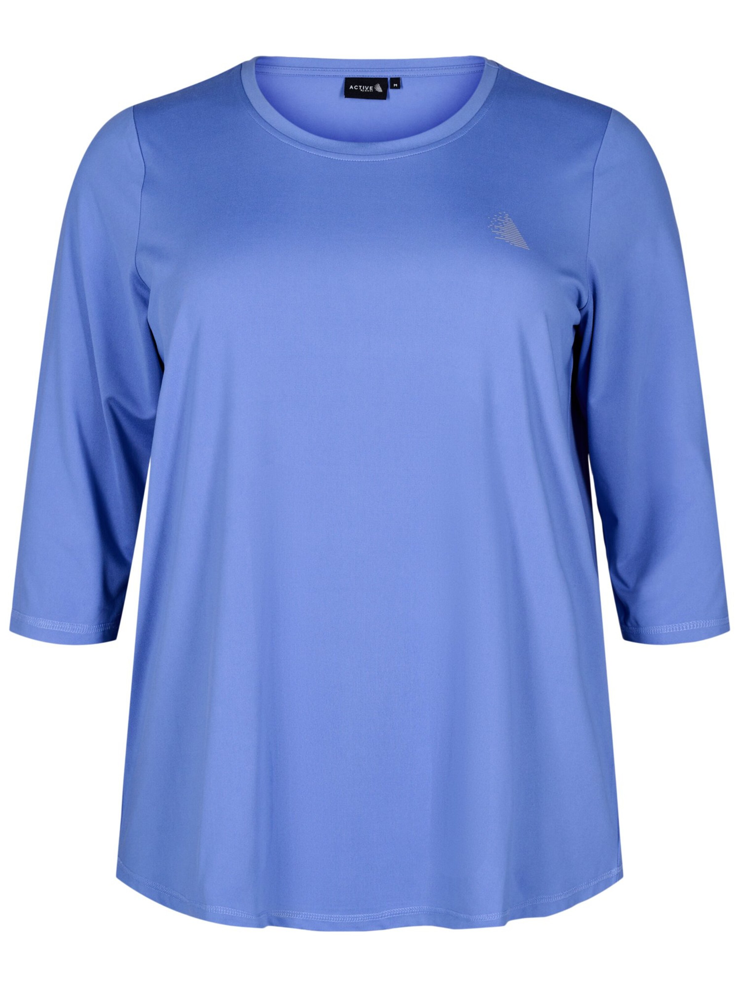 Active by Zizzi Λειτουργικό μπλουζάκι 'Abasic One' σε μπλε: μπροστά