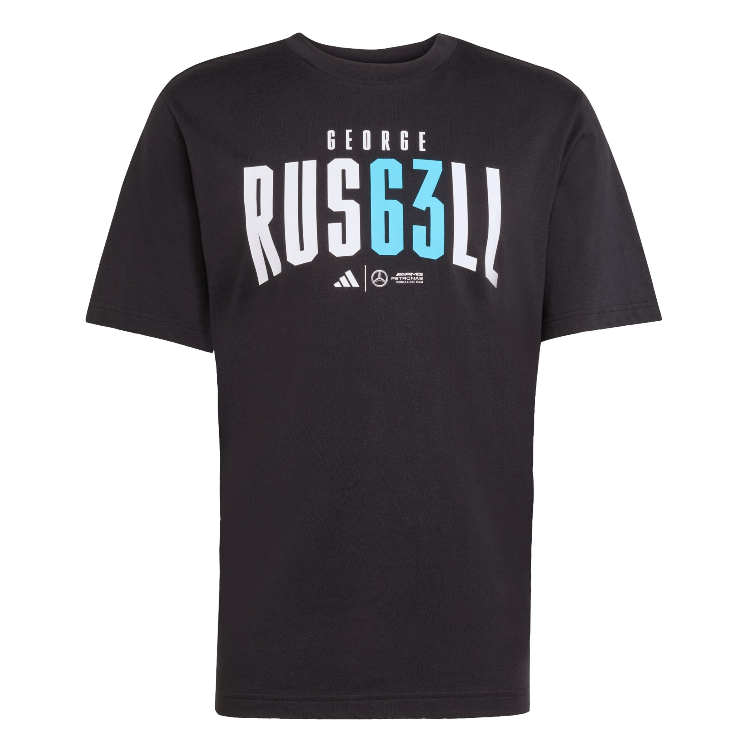 ADIDAS PERFORMANCE - Camiseta funcional 'Mercedes - AMG Petronas Formula One Team George Russell' en negro: frente