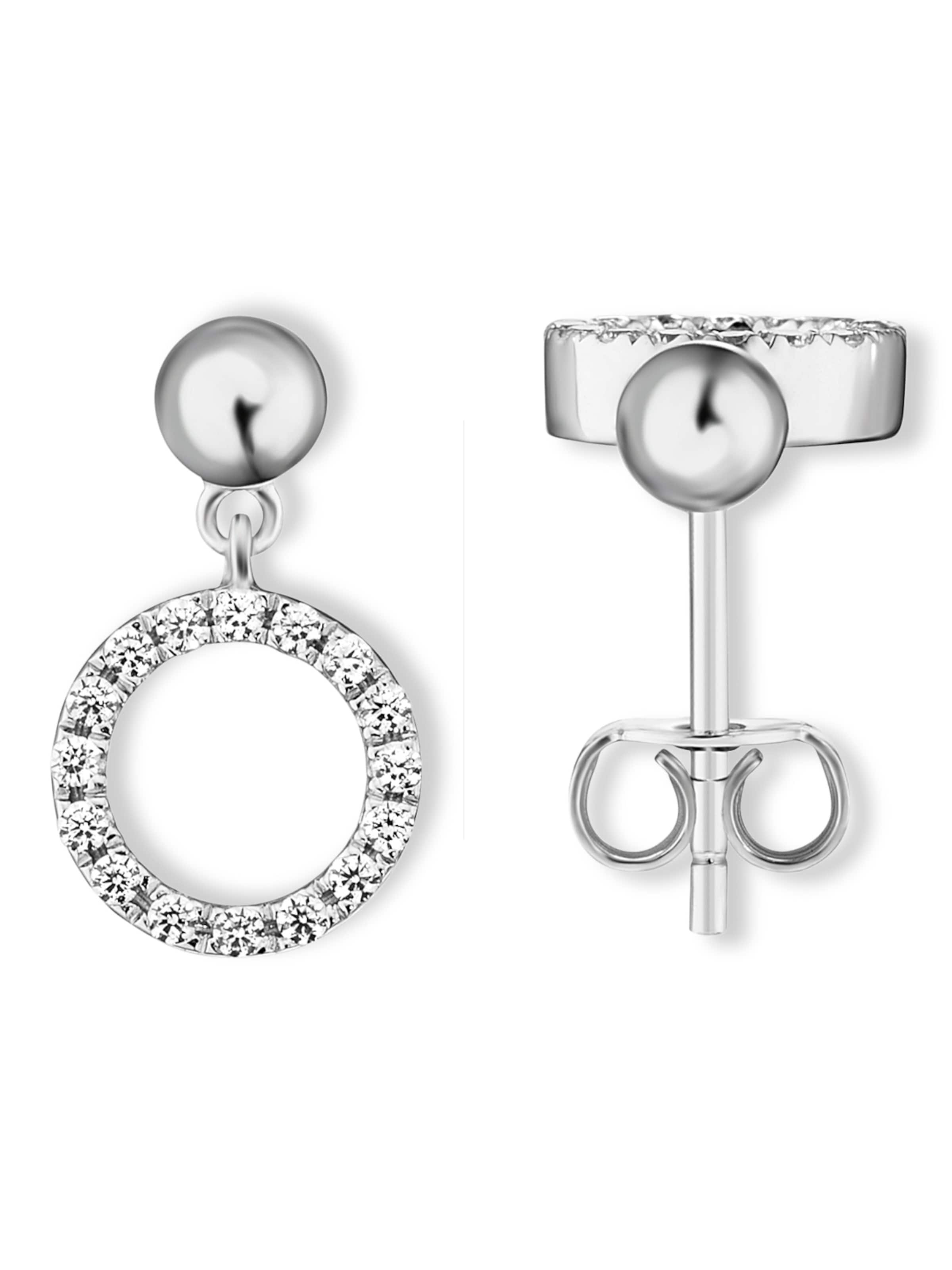 ONE ELEMENT Earrings 'Kreis' in Silver: front