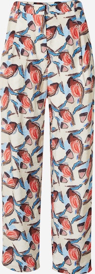 Pantaloni con pieghe 'MONS' Munthe di colore beige chiaro / navy / blu chiaro / arancione, Visualizzazione prodotti