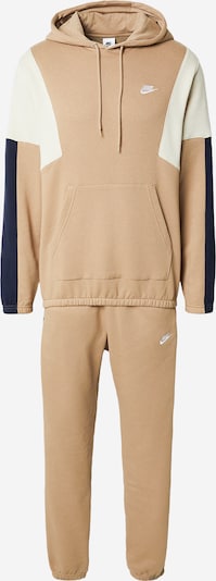 Treningas 'CLUB FLEECE' iš Nike Sportswear, spalva – smėlio spalva / dramblio kaulo / tamsiai mėlyna / balta, Prekių apžvalga