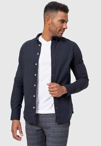 INDICODE JEANS Regular fit Overhemd 'Riverside' in Zwart