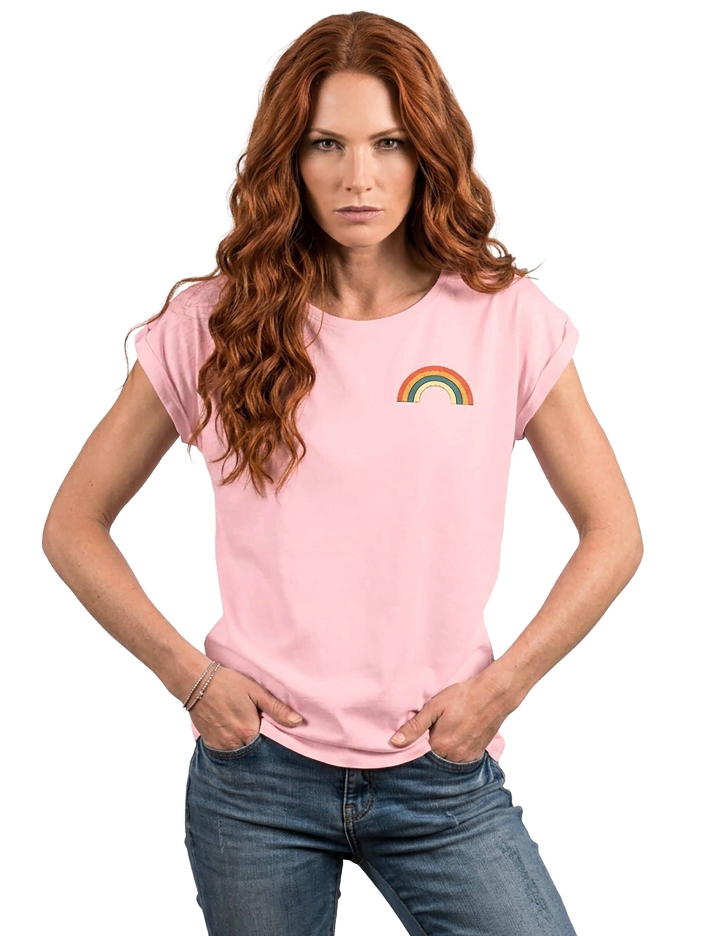 MAKAYA Shirt 'Rainbow'‌‌‌‌‌‌‌‌‌ in Pink: Vorderseite