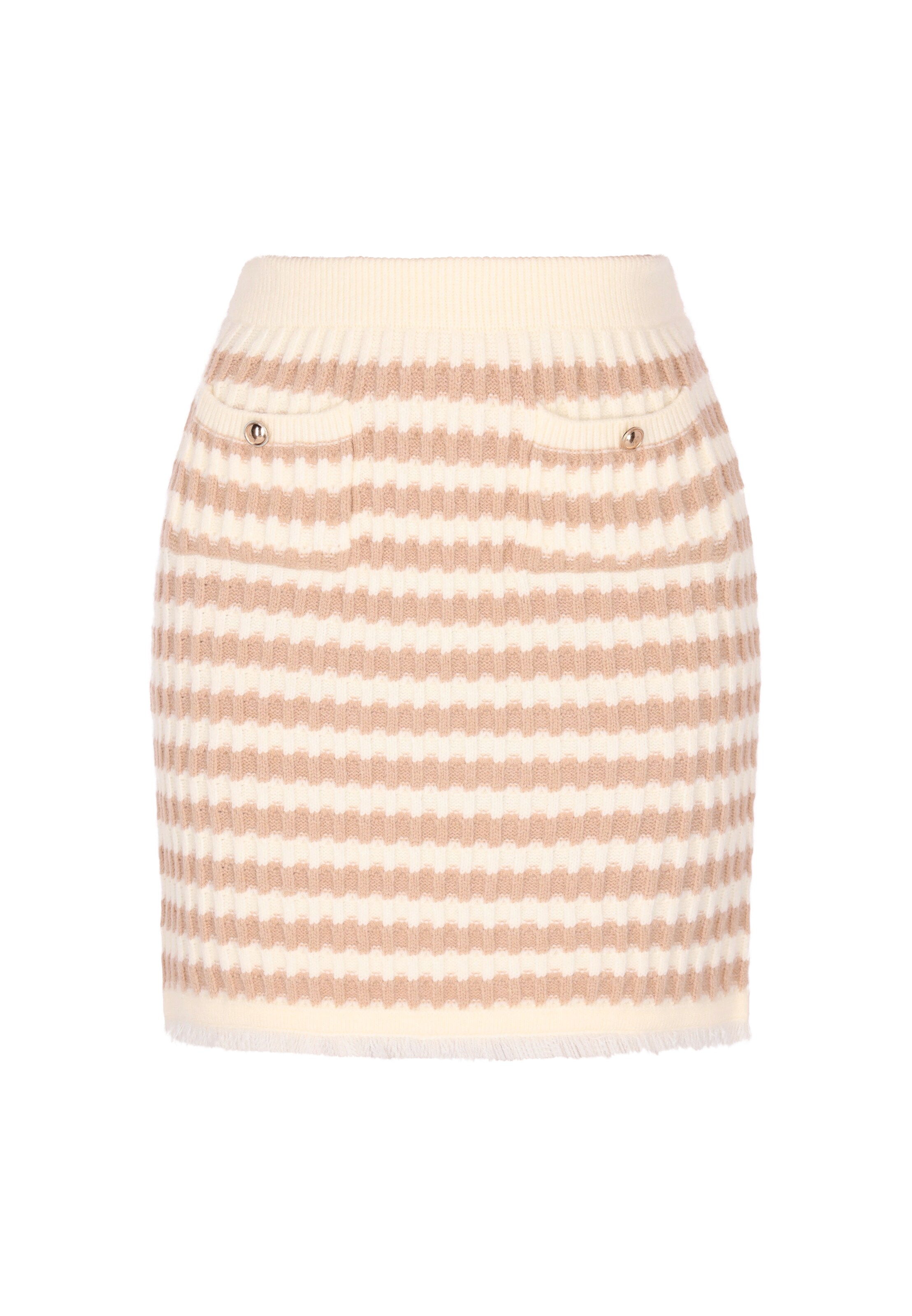 faina Rok in Beige: voorkant