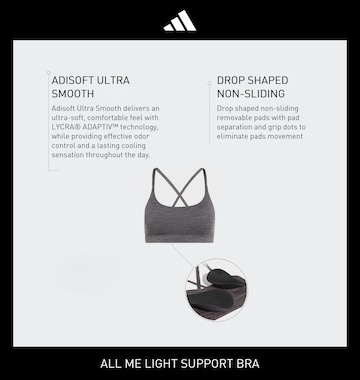 Bustier Soutien-gorge de sport 'All Me' ADIDAS PERFORMANCE en marron