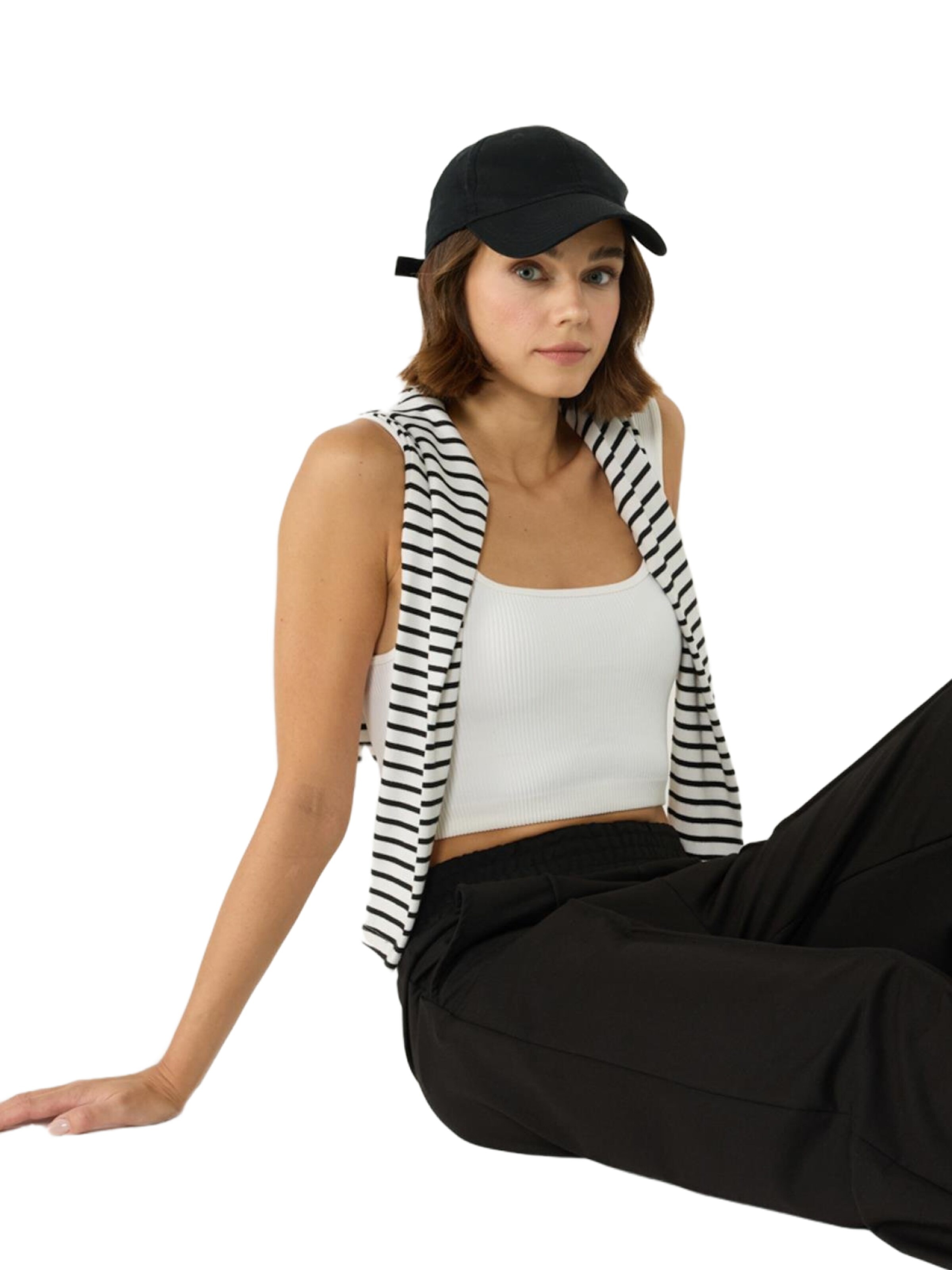 C&City Loosefit Broek in Zwart