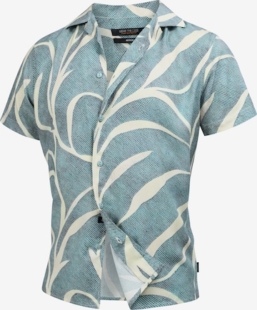 INDICODE JEANS Button Up Shirt ' INMilky' in Blue: front