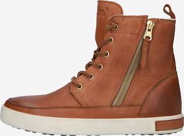 Baskets hautes BLACKSTONE en marron : devant