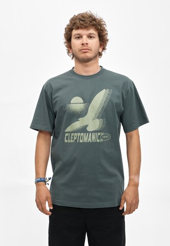 Cleptomanicx Shirt 'Always the Sun..' in Green: front