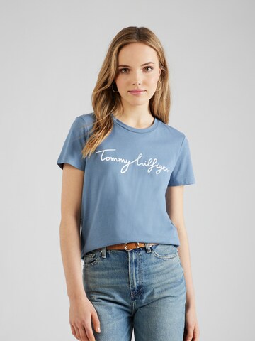 T-shirt TOMMY HILFIGER en bleu : devant