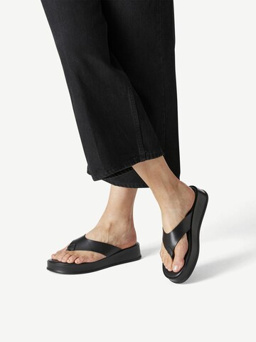 TAMARIS T-Bar Sandals in Black