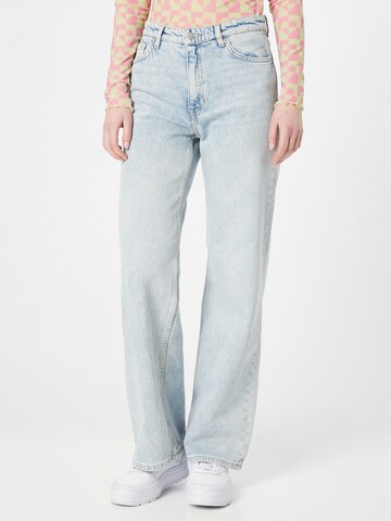 Monki Wide leg Jeans in Blauw: voorkant