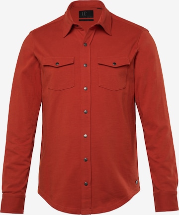 JP1880 Regular fit Overhemd in Bruin: voorkant