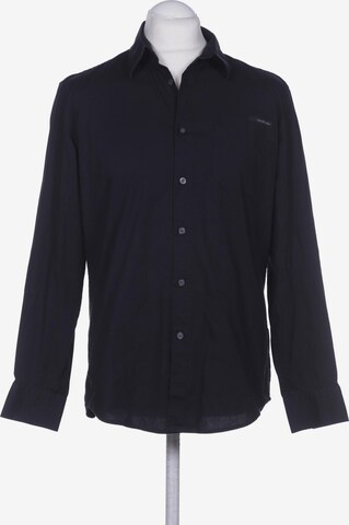 Calvin Klein Jeans Button Up Shirt in L in Black: front