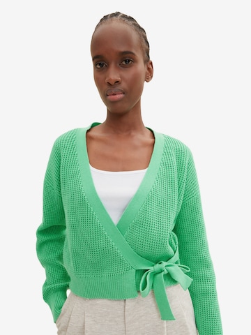 TOM TAILOR DENIM Knit Cardigan in Green