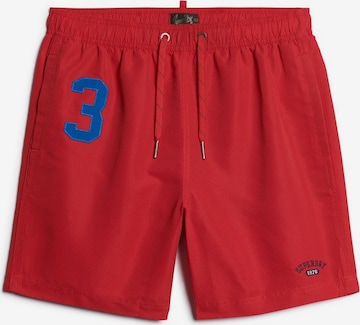 Superdry Board Shorts in Red: front