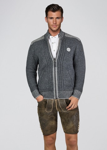 SPIETH & WENSKY Gebreid vest 'Erato' in Grijs: voorkant