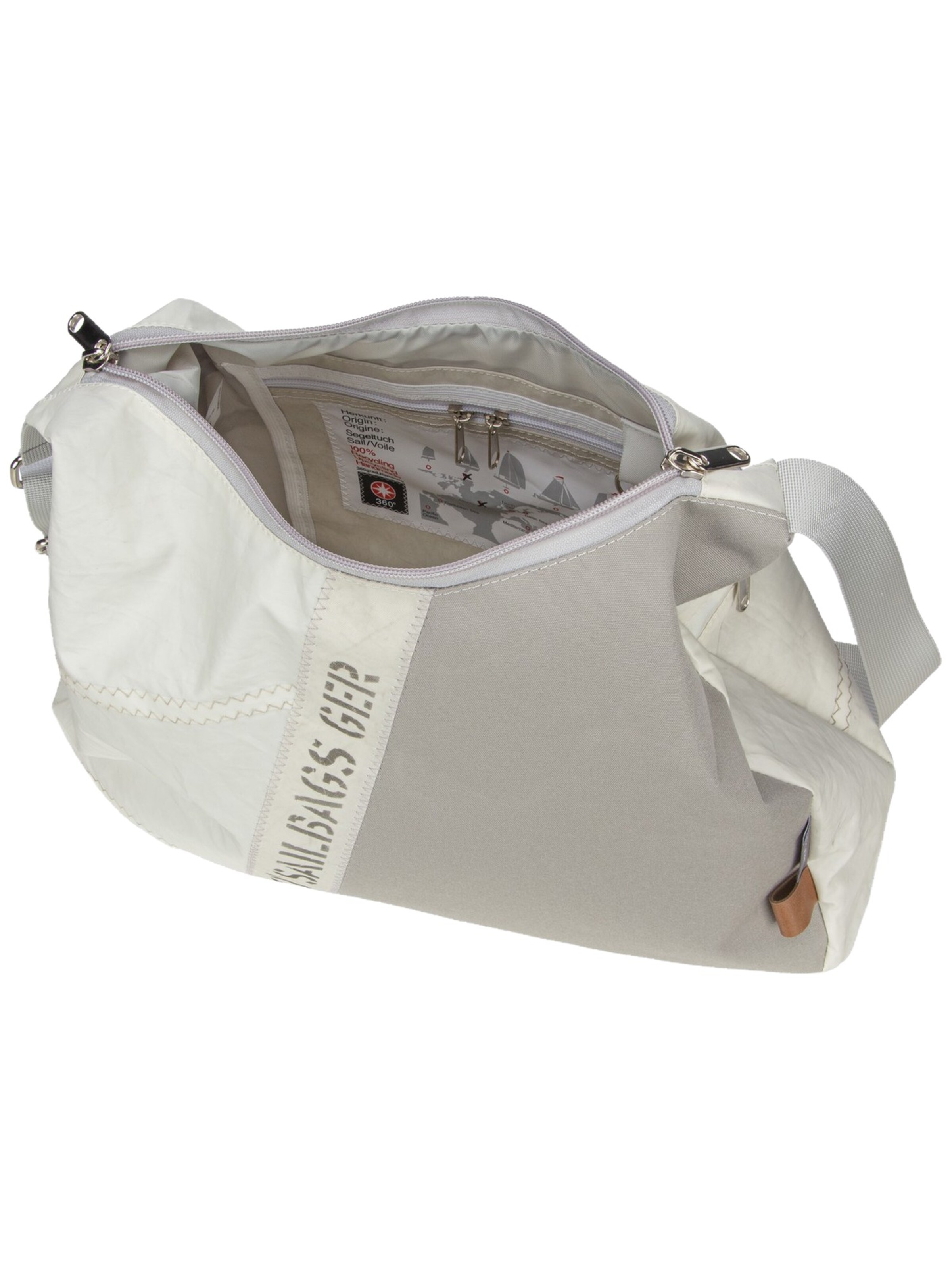 360 Grad Shoulder Bag ' Bucht Stencil ' in Grey