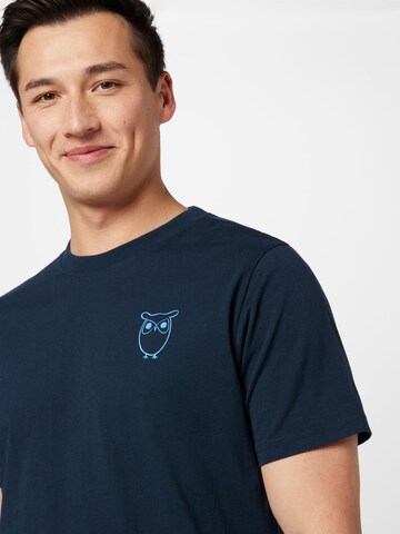 KnowledgeCotton Apparel T-Shirt  (GOTS) in Blau