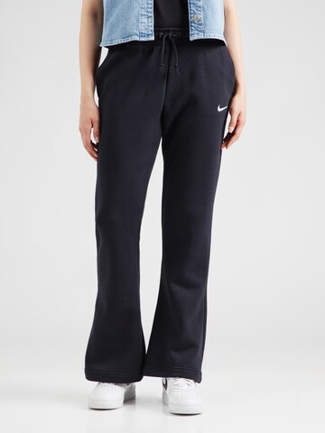 Nike Sportswear Flared Broek 'PHNX FLC' in Zwart: voorkant