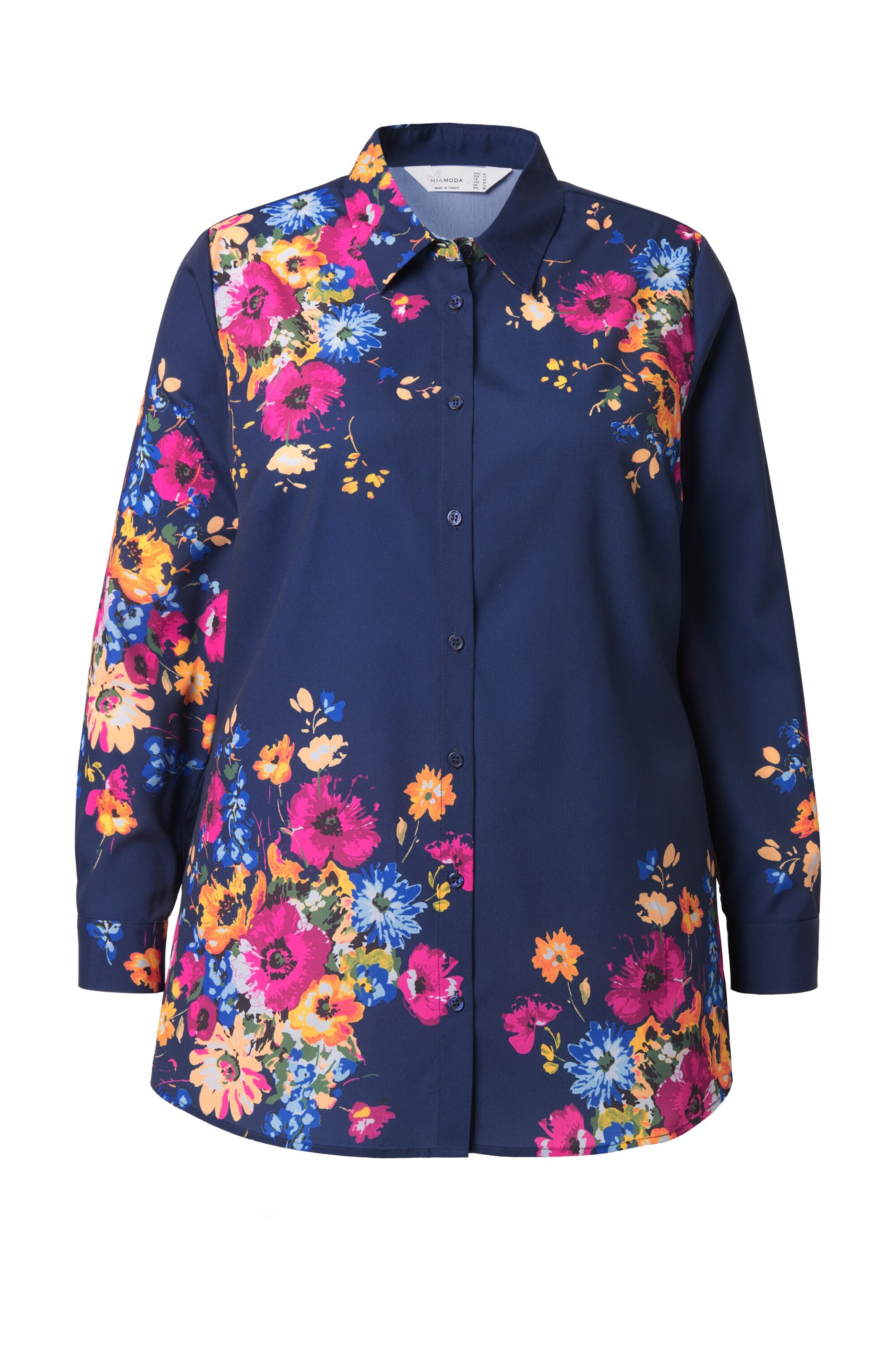 MIAMODA Blouse in Blue: front