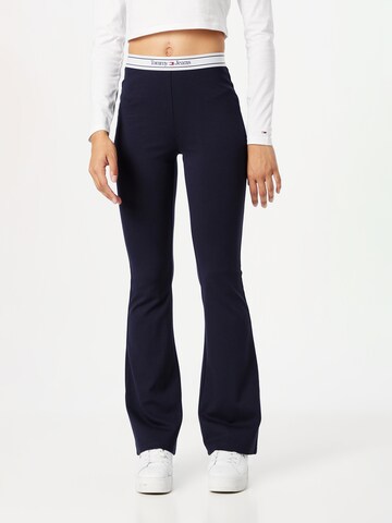 Tommy Jeans Flared Leggings in Blue: front