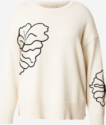 Pulover 'CARPetra' de la ONLY Carmakoma pe bej: față