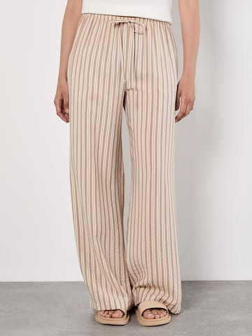 Wide Leg Pantalon Apricot en beige