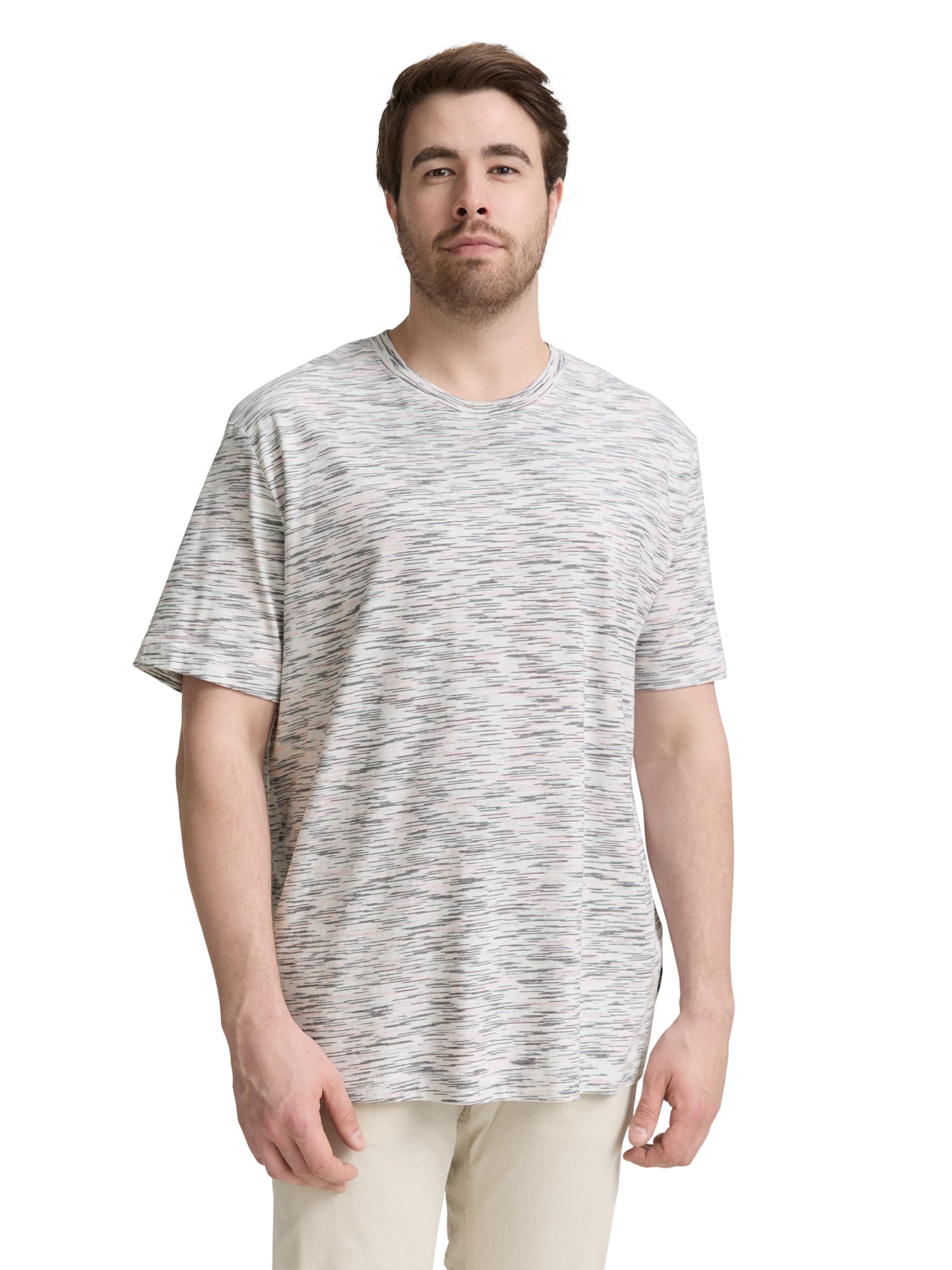 balts TOM TAILOR Men + T-Krekls: no priekšpuses