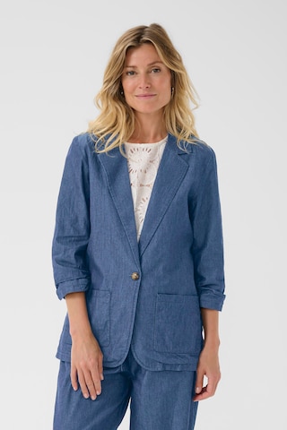 Cream Blazer 'Tallie' in Blue: front