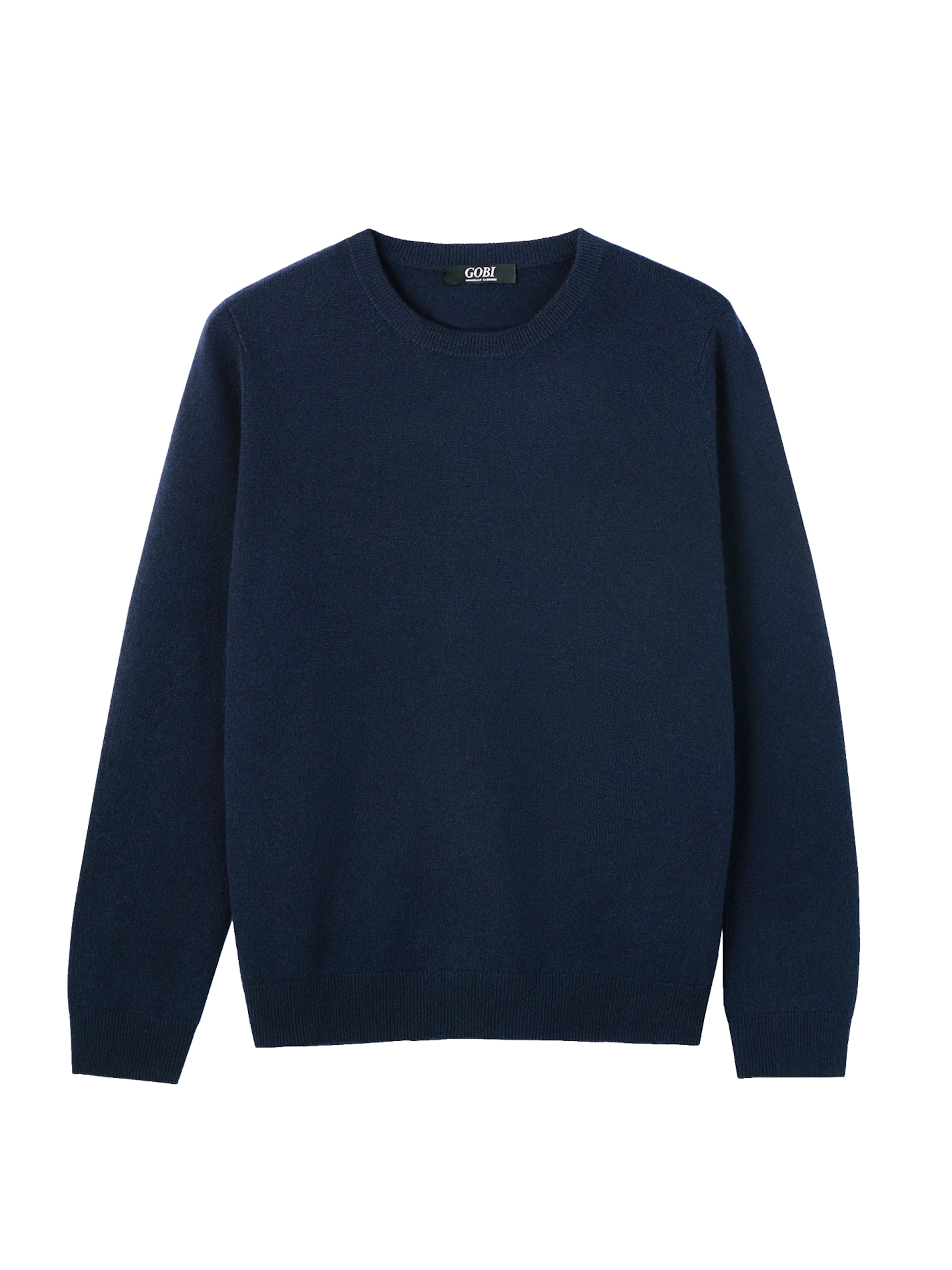 GOBI Cashmere Sweater 'Women's Essential Cashmere Crewneck Sweater' in Blue: front