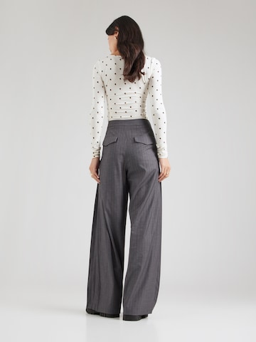 Wide Leg Pantalon à pince 'Leana' OH APRIL en gris