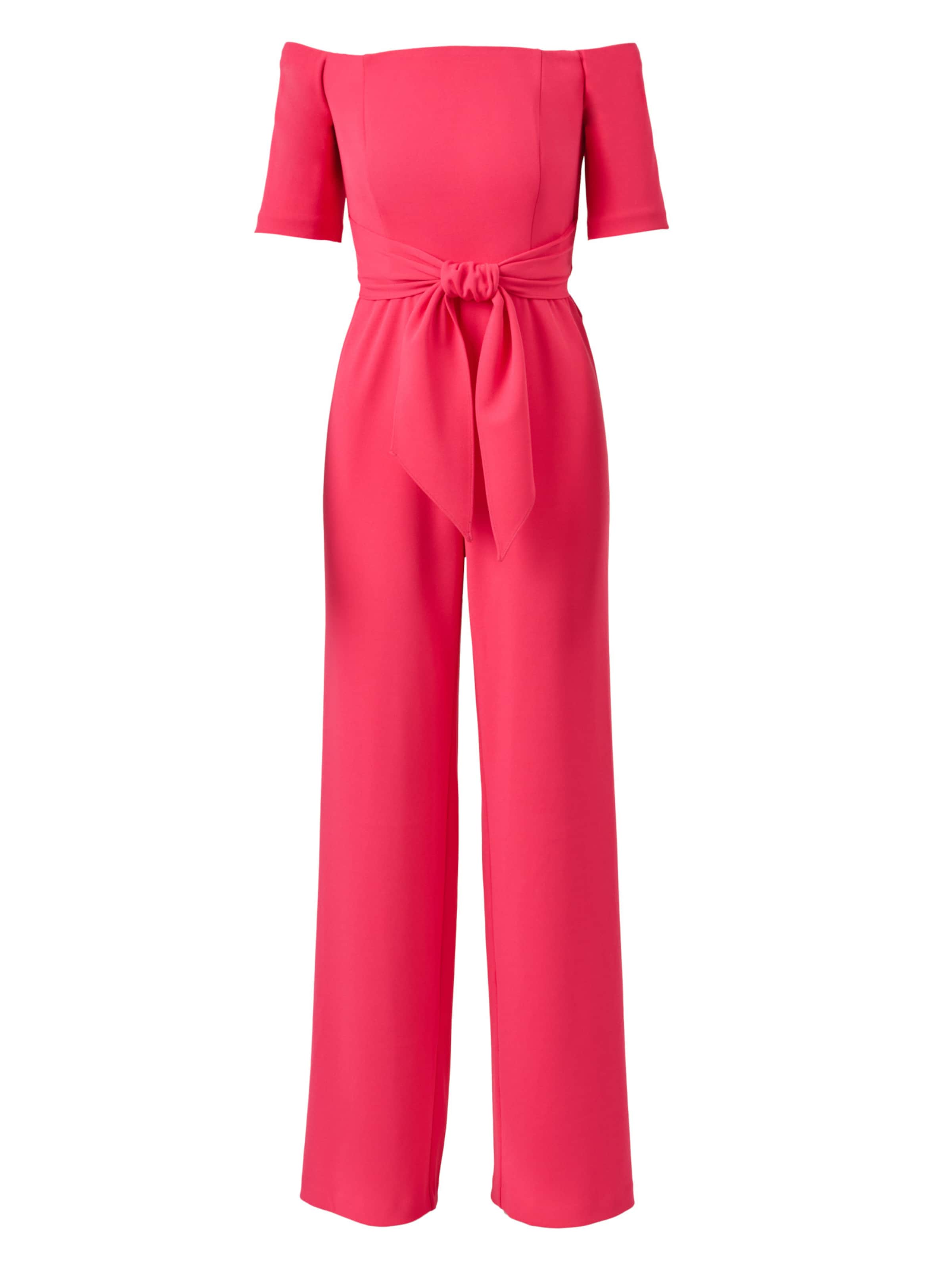 Adrianna Papell Jumpsuit 'Knit Crepe Tie Jumpsuit' in Pink: front