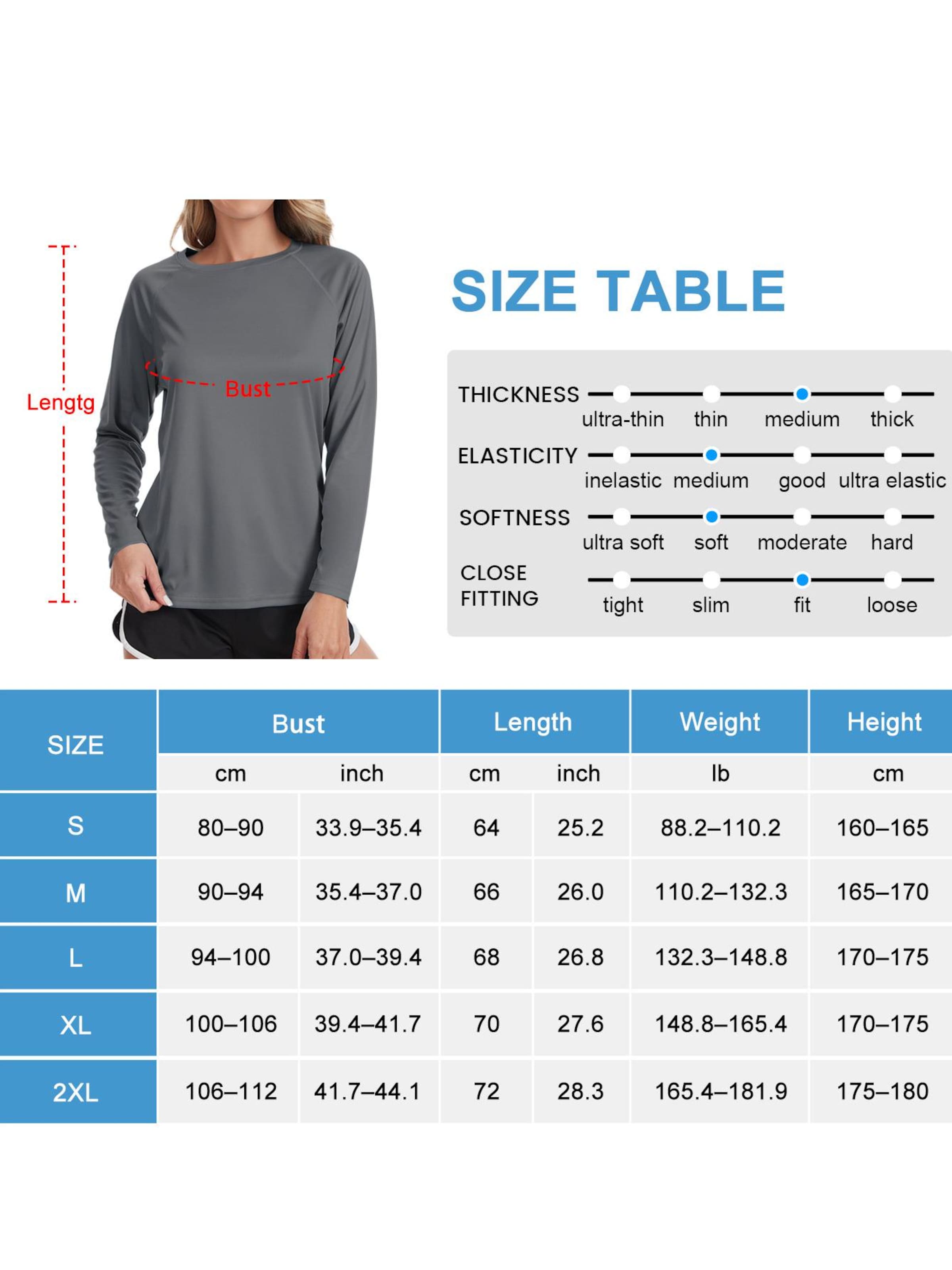 MEETWEE Shirt '2-Pack UV Protection Shirt' in Grey