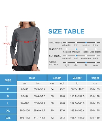 MEETWEE Sporttop 'UV Protection Shirt' in Grijs