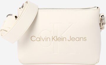 Calvin Klein Jeans - Mala de ombro em bege: frente