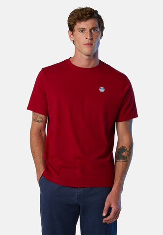 T-Shirt North Sails en rouge : devant