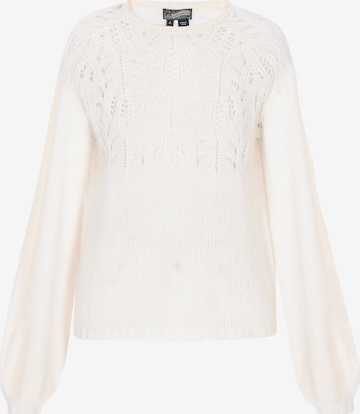 Pull-over 'Vintage' DreiMaster Vintage en blanc : devant