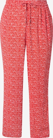 Ulla Popken Regular Pants in Red: front