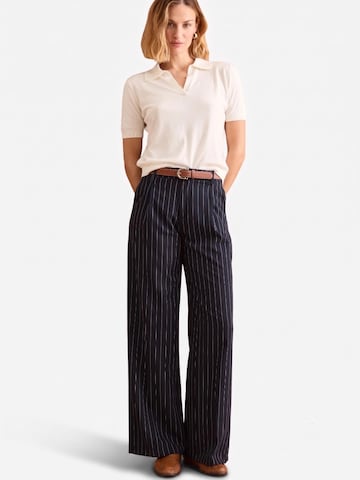 Wide Leg Pantalon Il Lanificio en bleu