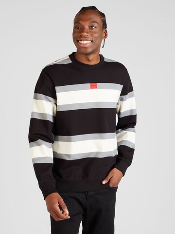 melns HUGO Sportisks džemperis: no priekšpuses