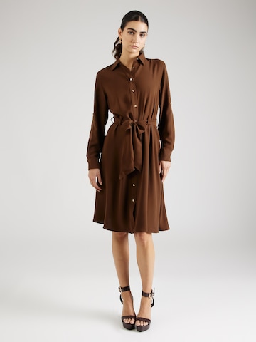 Lauren Ralph Lauren Shirt Dress 'KARALYNN' in Brown: front