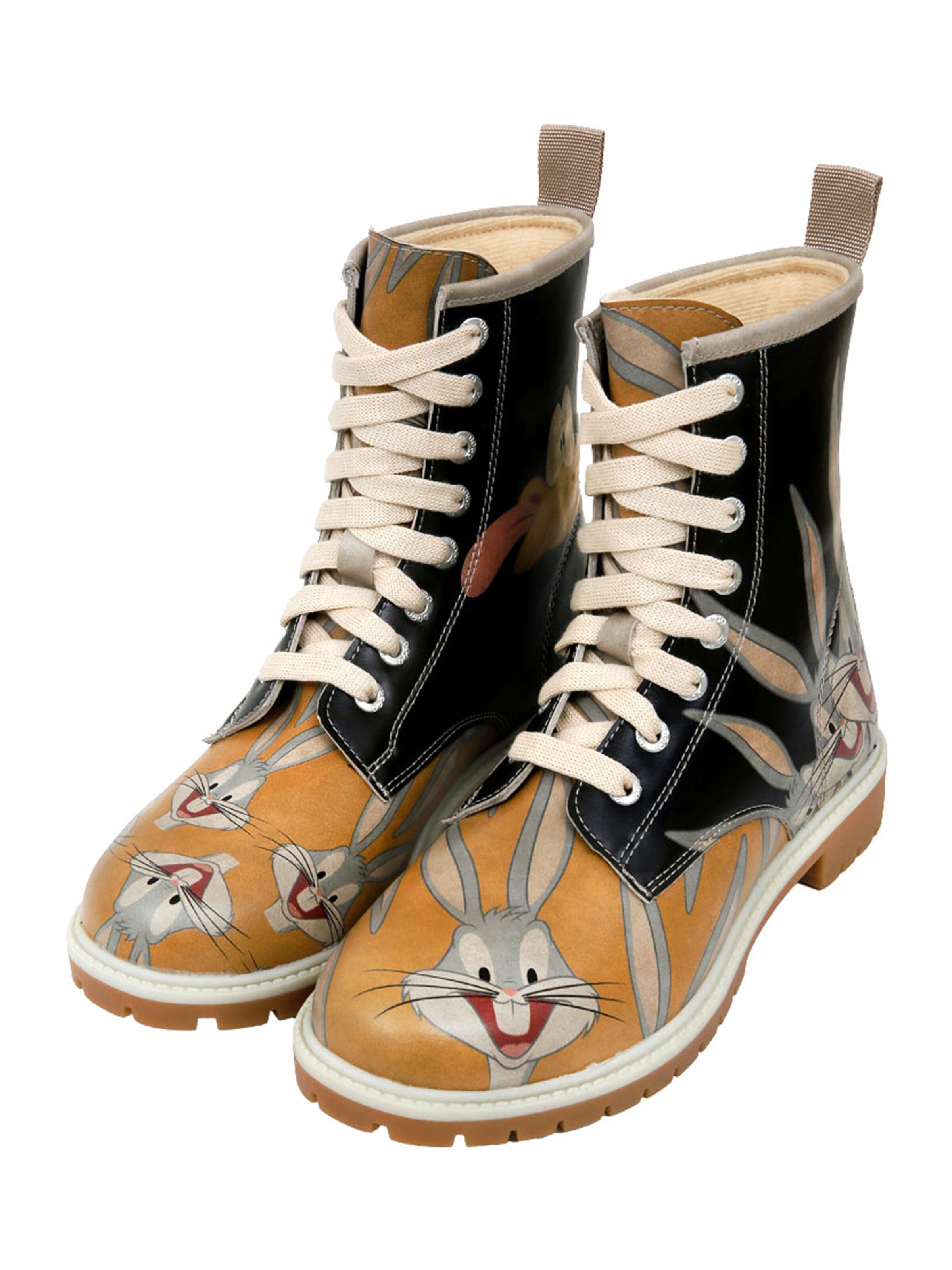 DOGO Lace-Up Boots 'DOGO Boots - Double Trouble' in Orange