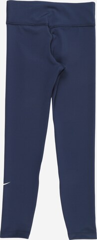 NIKE Skinny Sporthose 'ONE' in Blau